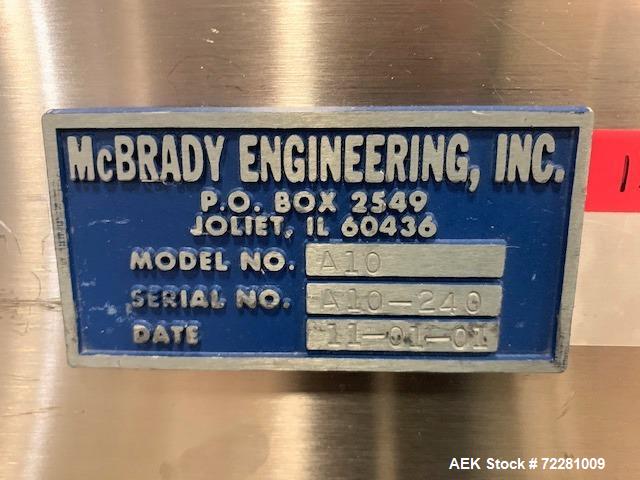 Used McBrady Bottle Washer / Manual Air Cleaner, Model A10.