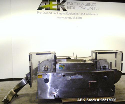 Used Standard Bottle Inverter Air Cleaner, Model JI-600-HV. Includes control box and emergency shut-off switches, speed controls, (1) section of right angle stationary bottle conveyor, approximately ...
