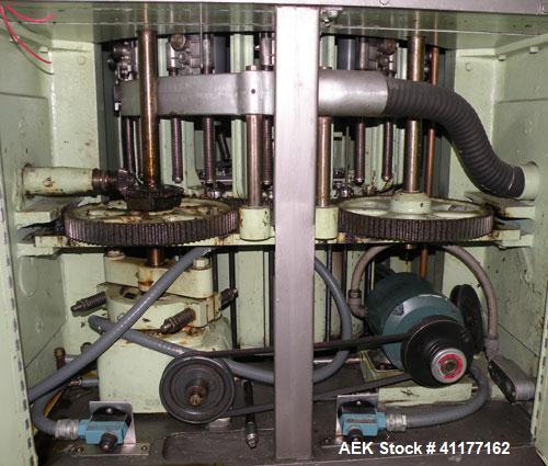Used U.S. Bottlers Machinery Sanitair Bottle Air Cleaner, Model DS-12, Series #030156. Capable of speeds up to 275 bottles per minute. Has a bottle size range: (Diam) 1" to 4" (Height)up to 14". Last...