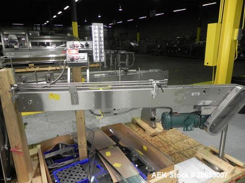 Used U.S. Bottlers Machinery Model Sanitair Cleaner DS-8 Rotary Air Bottle Cleaner capable of speeds up to 150 containers per minute. Uses a dual-stage cleaning process. Has duplex cleaning station c...