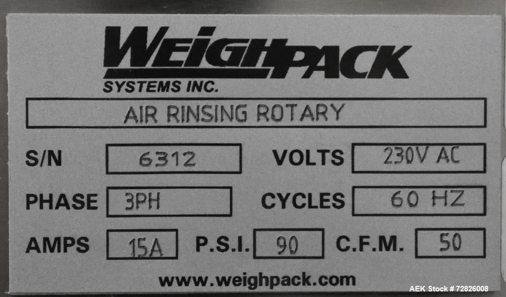 Unused WeighPack SC20 Rotary Air Rinser/Bottle Cleaner – Paxiom Bottle Cleaning System