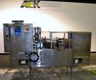Used Bevco Model M150R Ionized Air Bottle Rinser. Machine can operate at speeds of up to 150 bottle per minute. Is a 2 speed function machine. Has vacuum manifold. Machine uses ionized air. 3/60/460V...