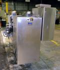 Used Bevco Model M150R Ionized Air Bottle Rinser. Machine can operate at speeds of up to 150 bottle per minute. Is a 2 speed function machine. Has vacuum manifold. Machine uses ionized air. 3/60/460V...