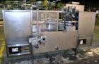 Used Bevco Model M150R Ionized Air Bottle Rinser. Machine can operate at speeds of up to 150 bottle per minute. Is a 2 speed function machine. Has vacuum manifold. Machine uses ionized air. 3/60/460V...