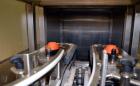 Used Bevco Model M150R Ionized Air Bottle Rinser. Machine can operate at speeds of up to 150 bottle per minute. Is a 2 speed function machine. Has vacuum manifold. Machine uses ionized air. 3/60/460V...
