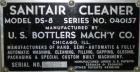 Used U.S. Bottlers Machinery Model Sanitair Cleaner DS-8 Rotary Air Bottle Cleaner capable of speeds up to 150 containers per minute. Uses a dual-stage cleaning process. Has duplex cleaning station c...