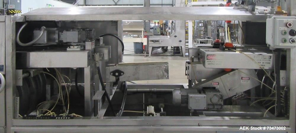 Used Bevco Model 510 Automatic Inline Bottle Gripper Rinser. Capable of speeds up to 500 containers per minute (depending on application). Container Size Range 1.5" - 9" (diameter) x 2" - 13" (height...