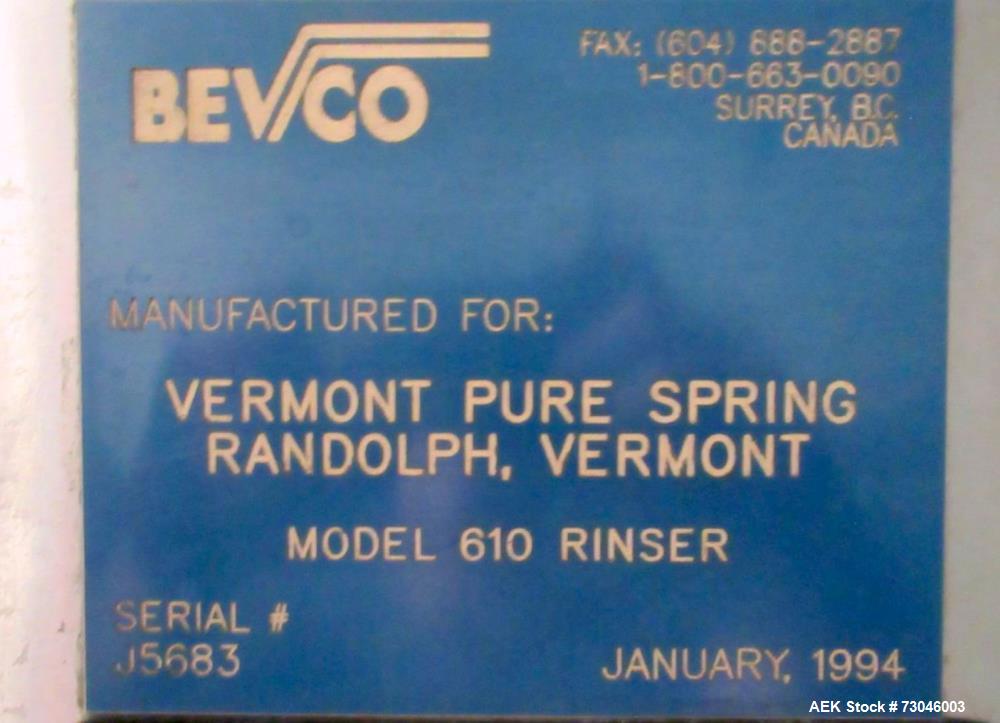 Bevco Bottle Gripper Rinser, Model 610