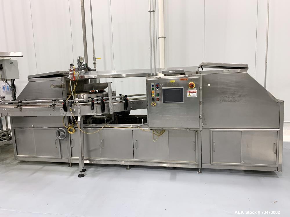 Used Bevco M250 Automatic Inline Bottle Gripper Rinser