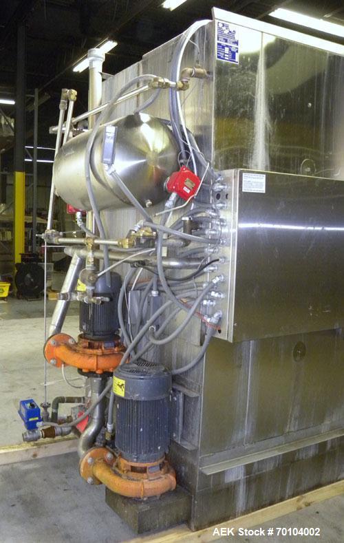 Used LVO Manufacturing Fully Automatic High Volume Pan and Rack Washer, Model RW1548G, Stainless Steel. Wash capacity 48 pans. Hinged front door. Wash area 31’’ wide x 42’’ deep x 77’’ high. Natural ...