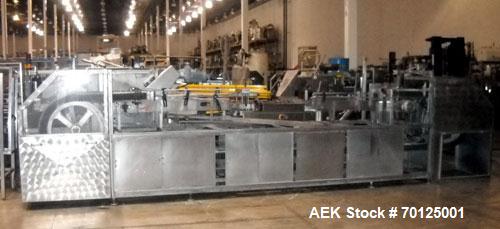 Used Bevco High Speed Bottle Washer, all stainless steel. Approximately 24' long, adjustable, with motor drives and electronics, approximately 5 hp, 230 volt. Serial #J1969. Machine footprint 276" lo...
