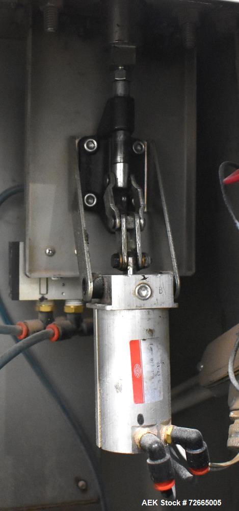 Used Dixie Twin Double Can Seamer, Model 25D-TWIN-AL. Capable of up to 30 cans per minute. Adaptable for closing containers from 2" to 4-1/4" diameter and up to 7" tall. Semi-automatic can seamer wit...