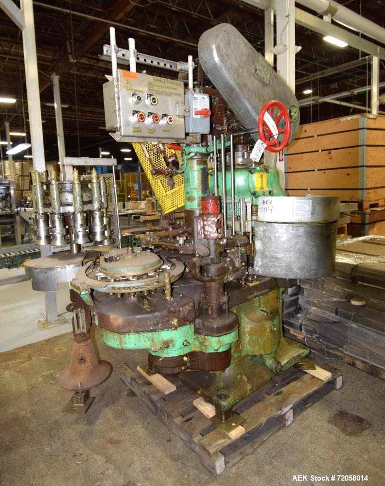 Used- American Can (4) Head Can Closing Machine, Model 458-4DS