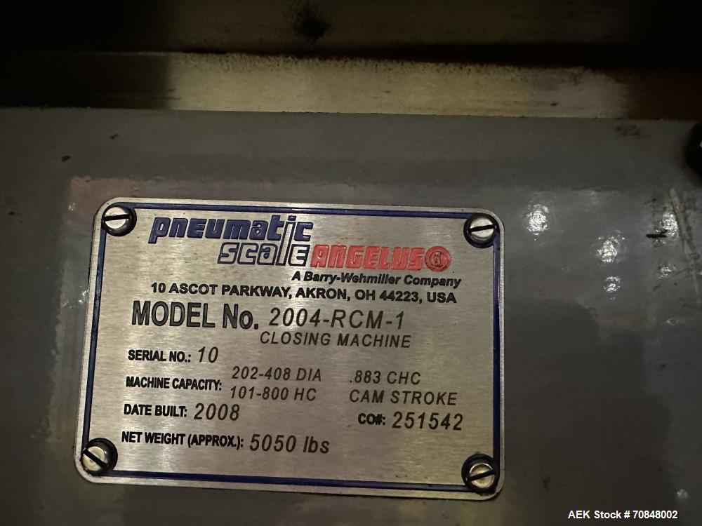 Angelus Pneumatic Scale Rotary Can Seamer, Model 2004-RCM-1