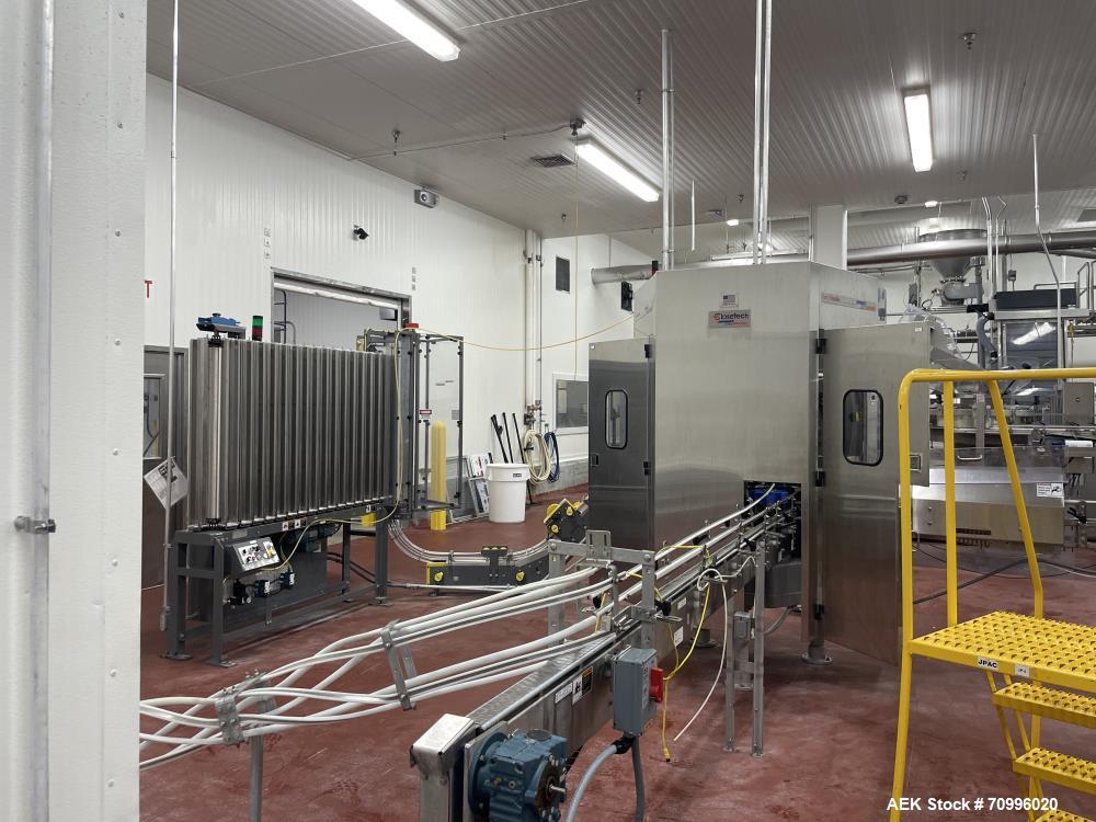 Used Pneumatic Scale Can Seamer, Model 2004RCM-1 set up on 302/301 diameter cans. Has Fleetwood extended magazine feed. Worm screw to star container handling. Can size range: 202 - 408 (diameter) x 1...