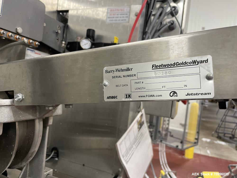Used Pneumatic Scale Can Seamer, Model 2004RCM-1 set up on 302/301 diameter cans. Has Fleetwood extended magazine feed. Worm screw to star container handling. Can size range: 202 - 408 (diameter) x 1...