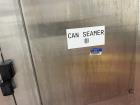 Used Pneumatic Scale Can Seamer, Model 2004RCM-1 set up on 302/301 diameter cans. Has Fleetwood extended magazine feed. Worm screw to star container handling. Can size range: 202 - 408 (diameter) x 1...