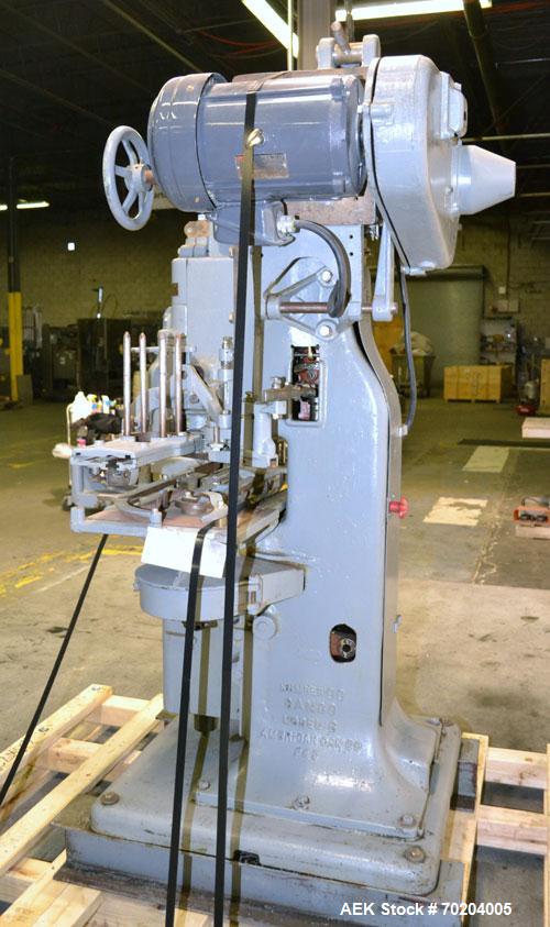 Used Canco Model 06 Automatic Can Seamer. Machine is capable of speeds up to 50 cans per minute. Can size range: (Diameter) 200 to 404, (Height) 2-1/2" to 5-1/4". Currently set up on 401 diameter can...