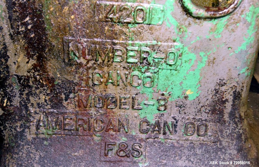 Used American Can Single Head Can Closing Machine, Model 08SF