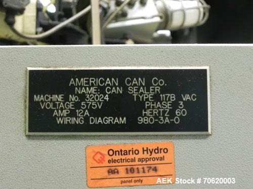 Used- Canco Vacuum Can Seamer, Model 117B