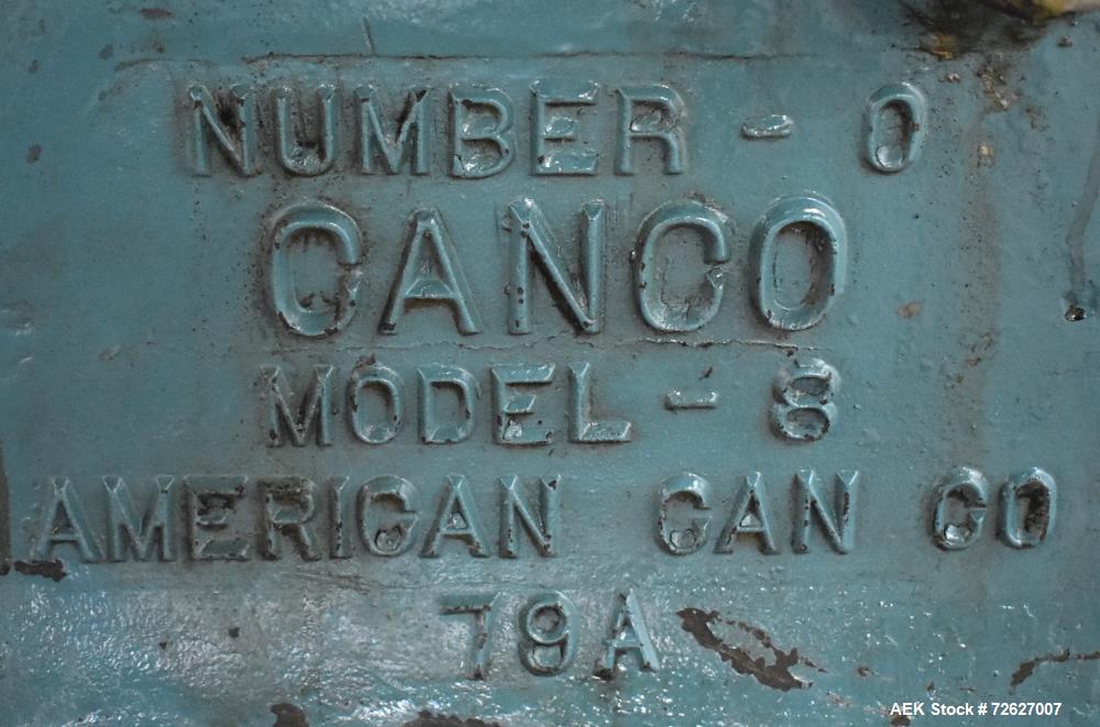Canco Model 08 Atmospheric Can Seamer set on 603 Diameter Cans