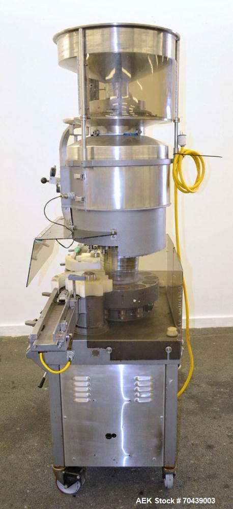 Used West Rotary Capper, Model RW-500. (12) Spindle positions, approximately 50 to 300 bottles per minute. Designed for serum vial seals, lined or unlined seals, flip-off seals, unit dose westcaps. S...