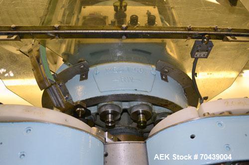Used West Rotary Capper, Model RW-500. (12) Spindle positions, approximately 50 to 300 bottles per minute. Designed for serum vial seals, lined or unlined seals, flip-off seals, unit dose westcaps. S...
