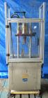 Used JG Machine Works Air Operated Inline Aerosol Crimper. Capable of 10 to 15 per minute. Capacity for 1