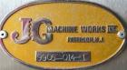 Used JG Machine Works Air Operated Inline Aerosol Crimper. Capable of 10 to 15 per minute. Capacity for 1
