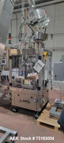 Used Arol EURO VPA 3-Head Rotary ROPP Capper with Elevator (30mm, 2019)