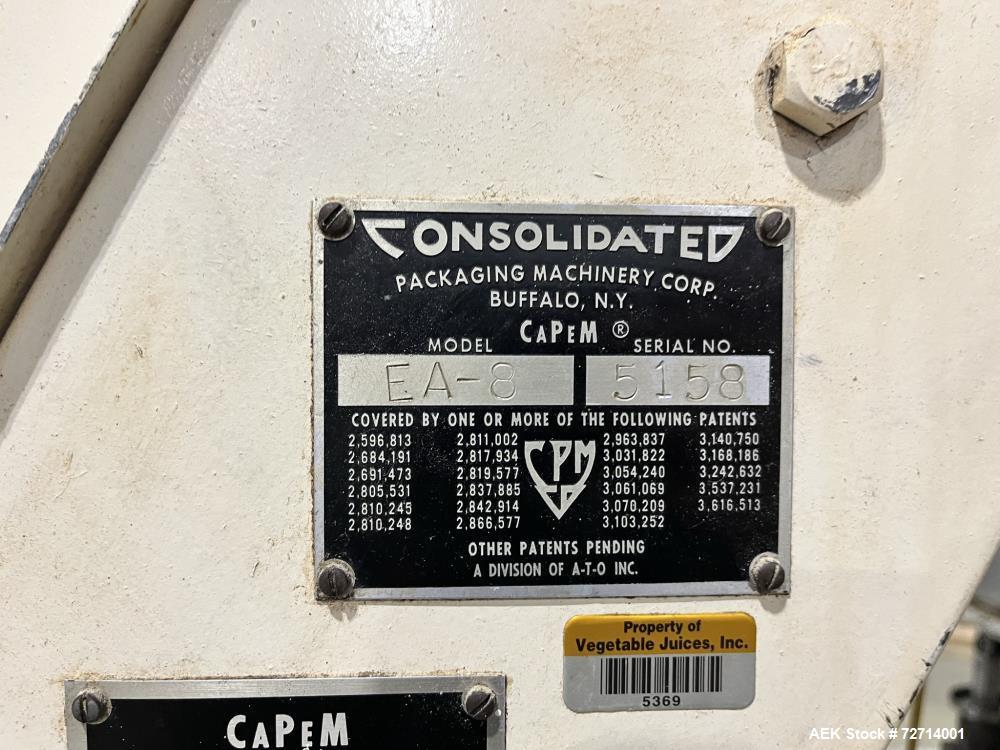Used Consolidated C4F 4 Head Rotary Chuck Capper