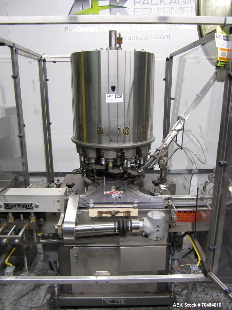 Used Consolidated High Speed Rotary Chuck Capper, Model TG-12-15