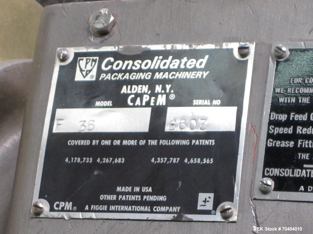 Used Consolidated High Speed Rotary Chuck Capper, Model TG-12-15