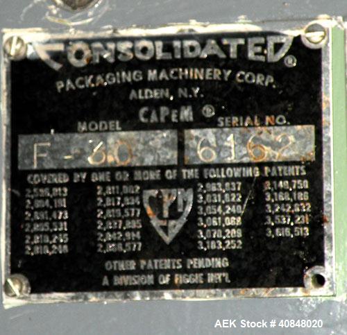 Used Consolidated TG-6-15 Rotary Chuck Capper