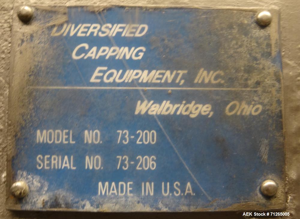 Used Diversified Model 73-200 Rotary Vacuum Lug or CT Capper