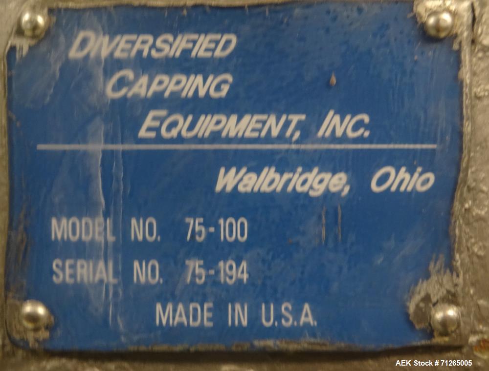 Used Diversified Model 73-200 Rotary Vacuum Lug or CT Capper