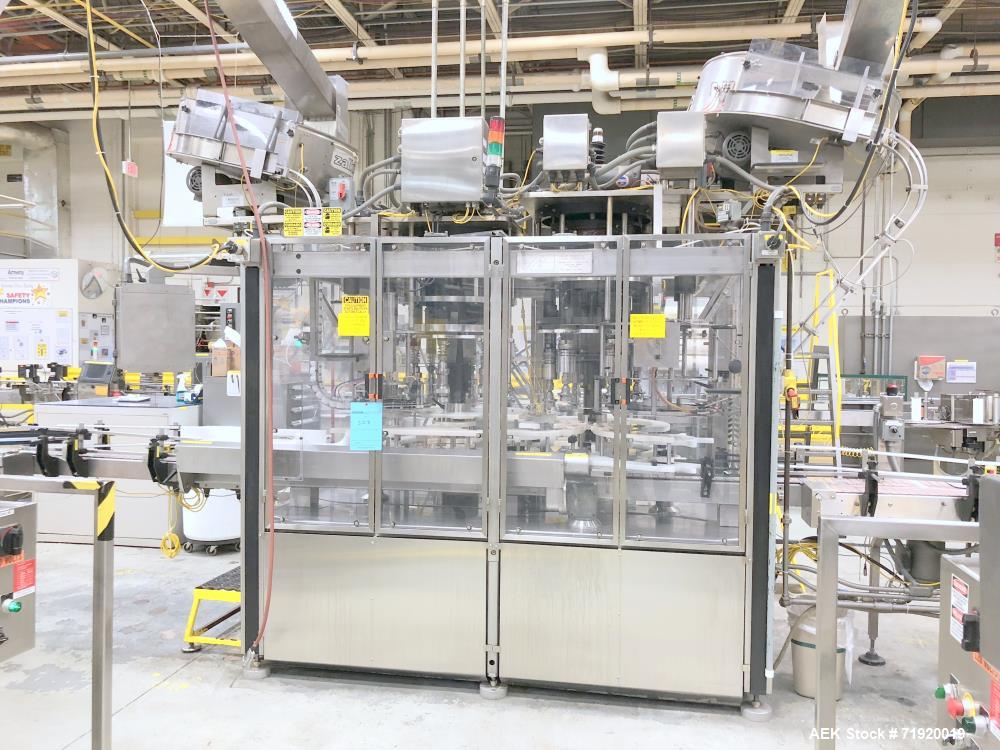Used Fowler / Zalkin 6-Head Rotary Capping and Sorting System