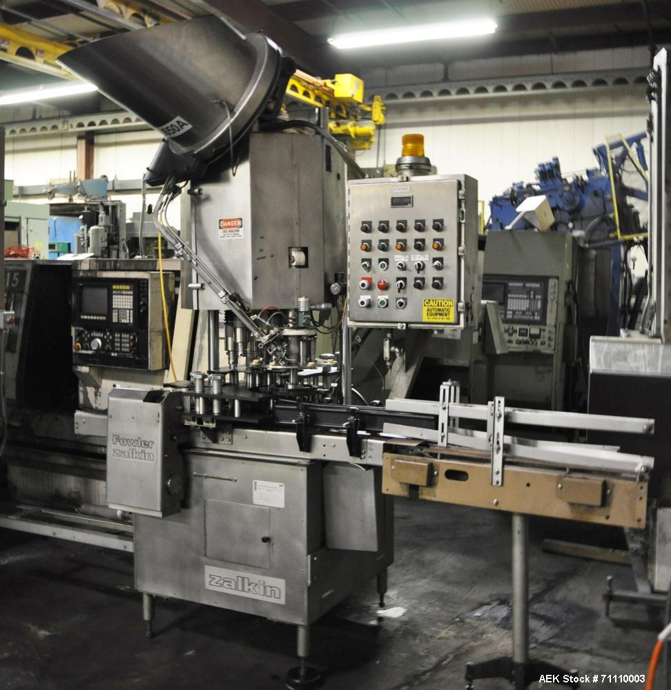 Used Fowler Zalkin Auto Capping Machine, Model CA6 320 GR.