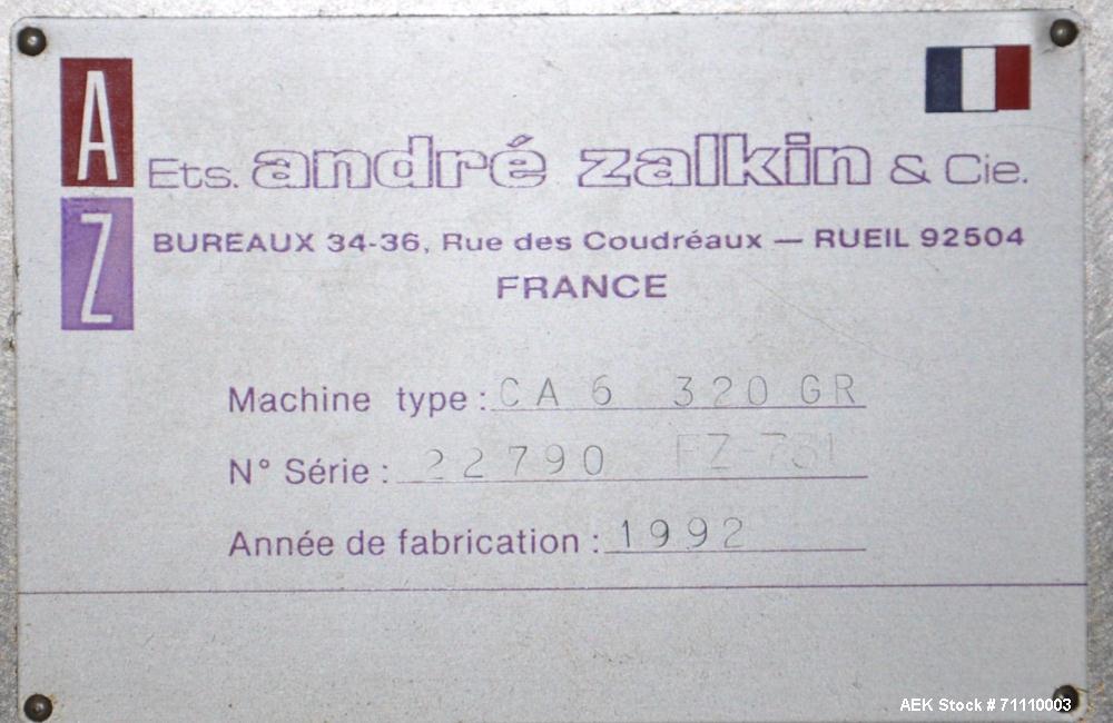Used Fowler Zalkin Auto Capping Machine, Model CA6 320 GR.