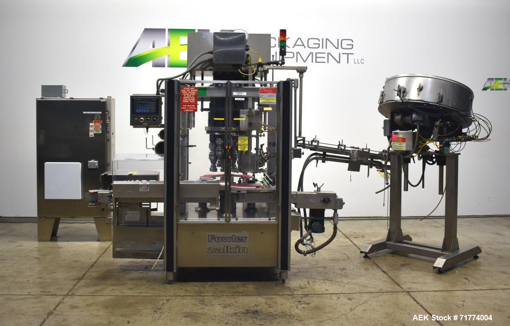 Used Fowler Zalkin Model CA8 320 NG 8-Head Rotary Capper with Sorter