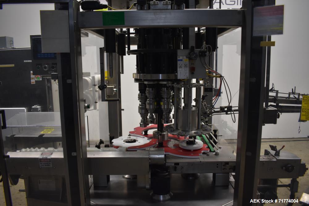 Used Fowler Zalkin Model CA8 320 NG 8-Head Rotary Capper with Sorter