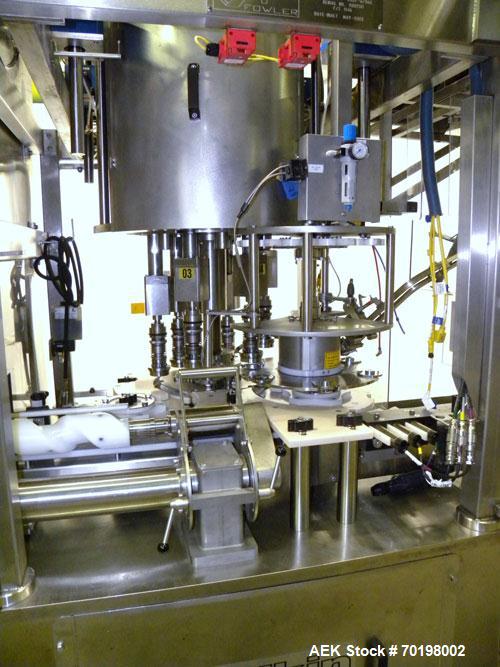 Used Fowler Zalkin Automatic Rotary Chuck Capper, Model CAE-F-6/360