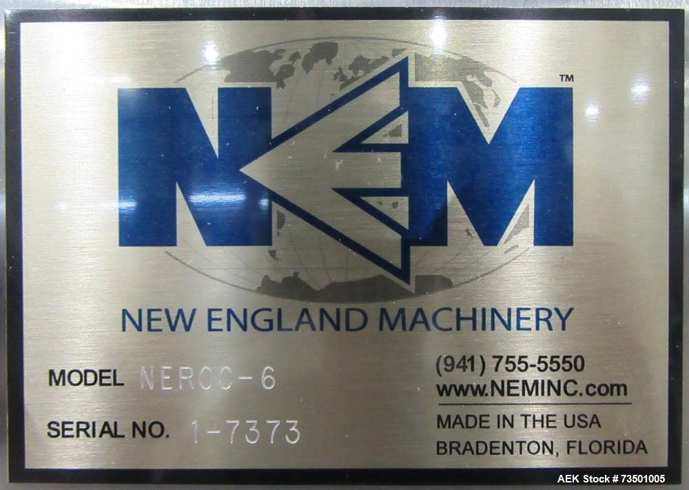 Unused New England Machinery NERCC-6 Chuck Capper with Changeparts for 53MM,63MM, 89MM, 110MM and 120MM Diam Caps