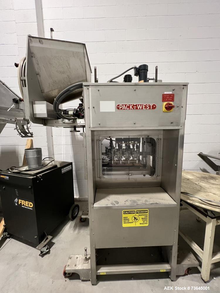Used Pack West Royal 6 Technovolt Spindle Capper/Retorquer – High-Speed Bottle Capping System with Cap Elevator