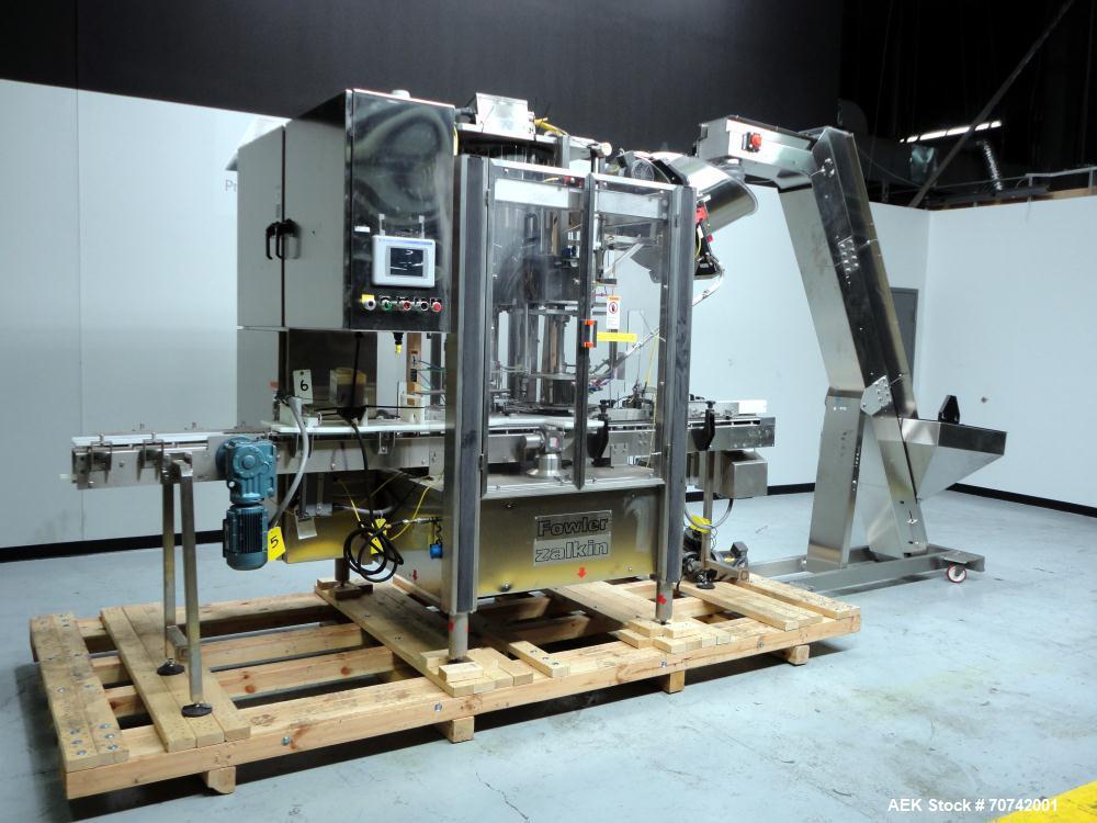 Used Fowler Zalkin Automatic Rotary Chuck Snap Capper, Model CAS-4/360