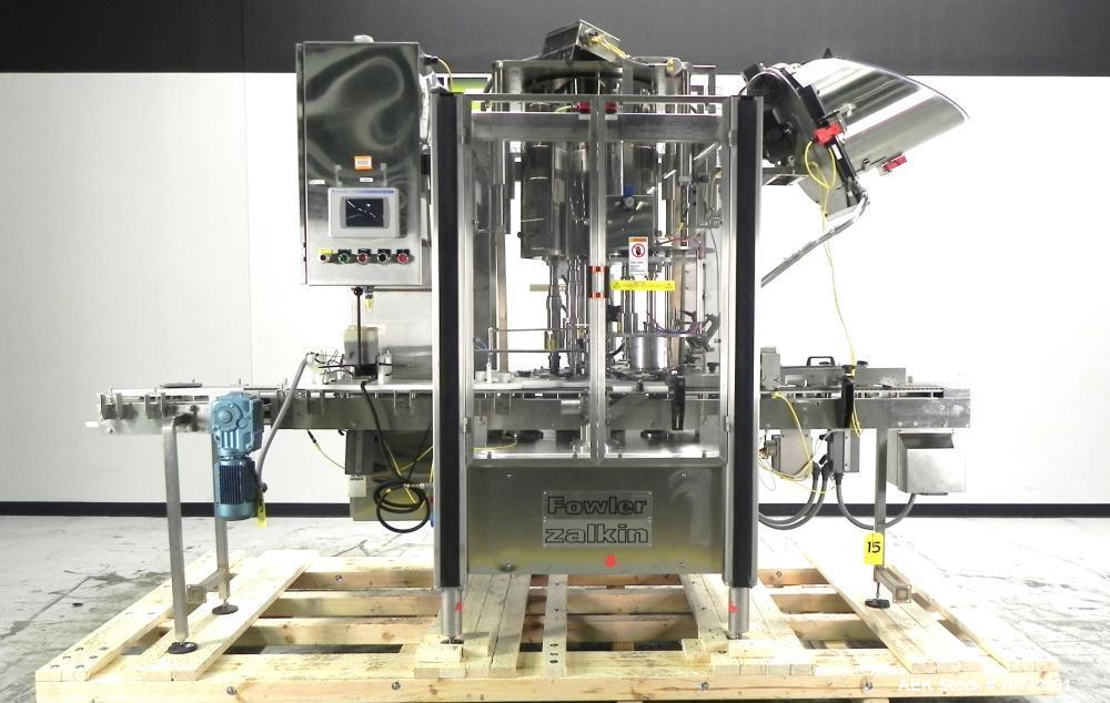Used Fowler Zalkin Automatic Rotary Chuck Snap Capper, Model CAS-4/360