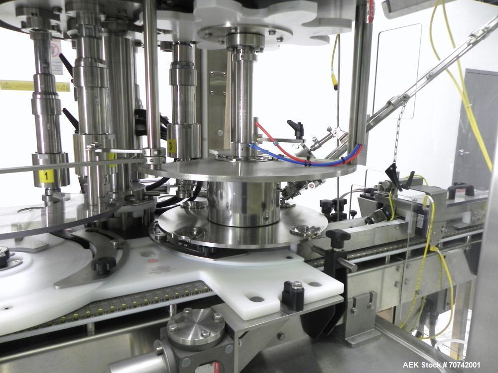 Used Fowler Zalkin Automatic Rotary Chuck Snap Capper, Model CAS-4/360