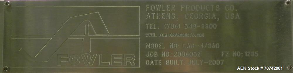 Used Fowler Zalkin Automatic Rotary Chuck Snap Capper, Model CAS-4/360