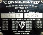 Used Consolidated-Capem 8 Head Rotary Capper, Model: D-8-FA. Capable of speeds from 20 to 175 caps per minute. Has a cap size range: 13 to 70 mm and is currently set up for a 45 mm/2” cap. Maximum co...