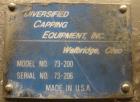 Used Diversified Model 73-200 Rotary Vacuum Lug or CT Capper